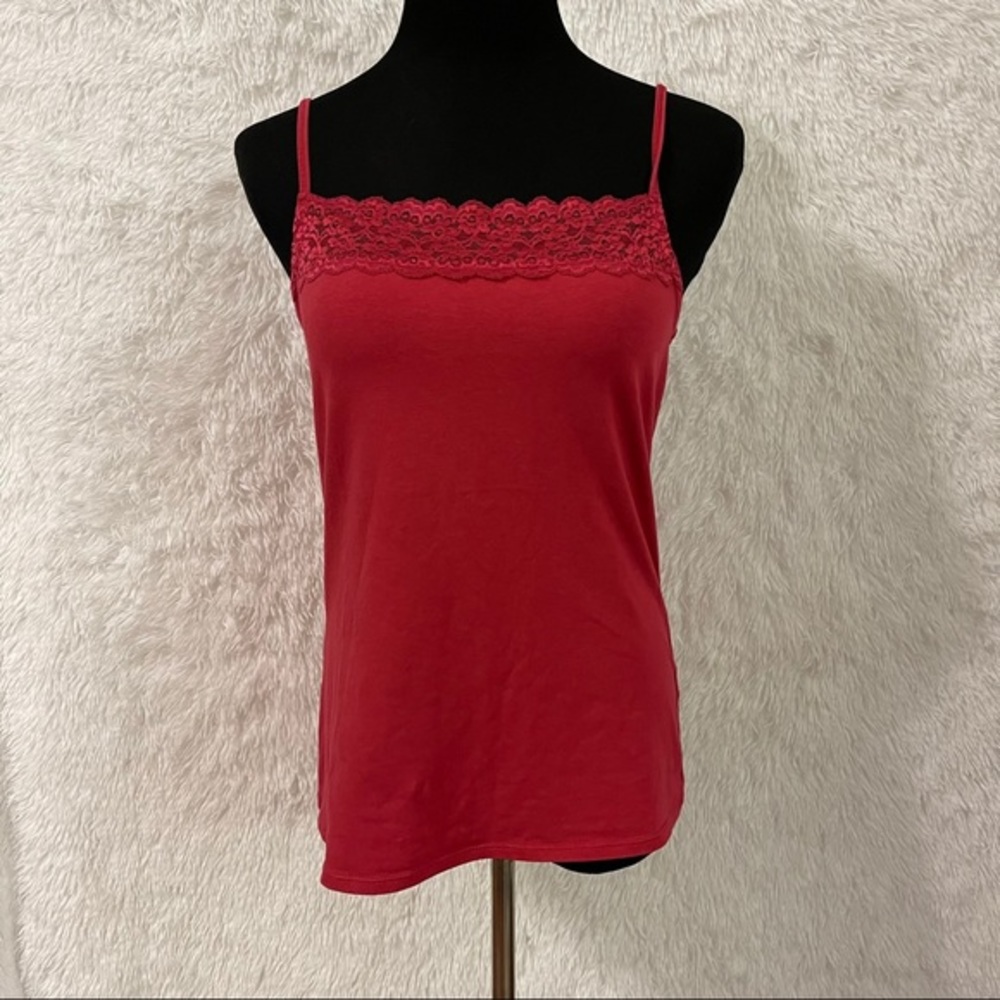 J.Jill Woman’s Red Lace Camisole Tank Top Shirt